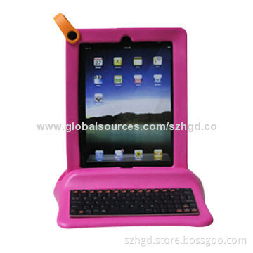 Bluetooth Keyboard Leather Case for iPad, Stand Design for Watching Video/Typing in Any Angle